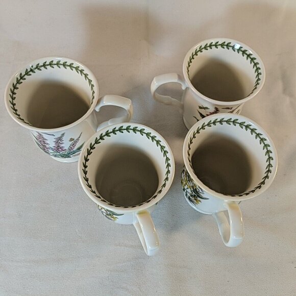 Portmeirion Botanic Garden 4 Set Mugs Floral T1901 T1801 Terrace Lot Pedestal - Picture 13 of 14